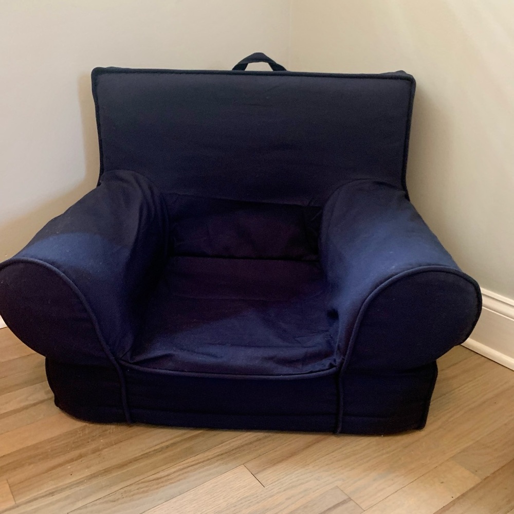 Pottery Barn Dark Blue Twill Anywhere Chair® Slipcover Only